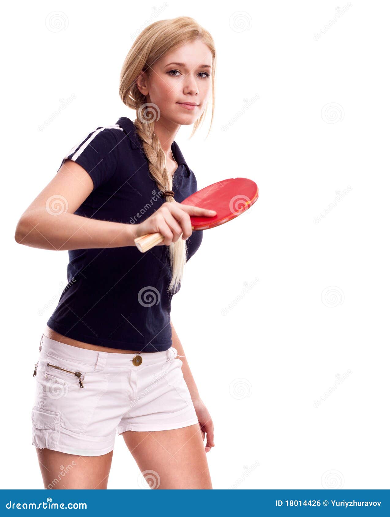 Young Woman  With A Racket Ping  pong  Stock Photo Image of 