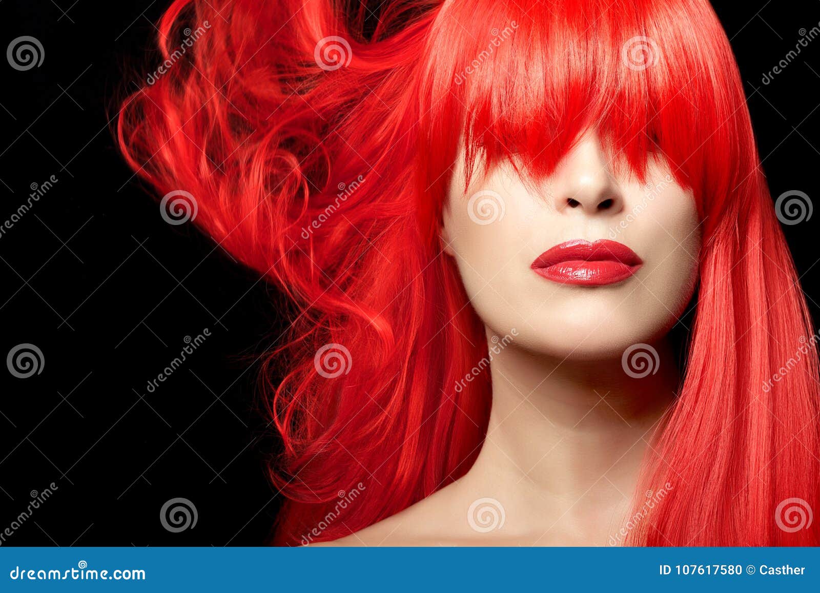 Young Woman with Red Hair Against Black Background Stock Photo - Image of face, colored: 107617580 Young Woman with Red Hair Against Black Background Stock Photo - Image of face, colored: 107617580