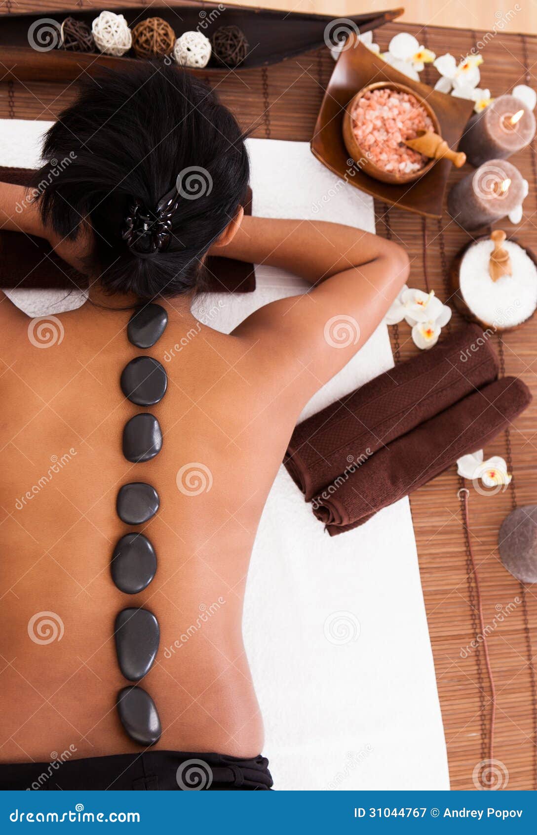 Young Woman Relaxing In A Spa Treatment Stock Image Image Of