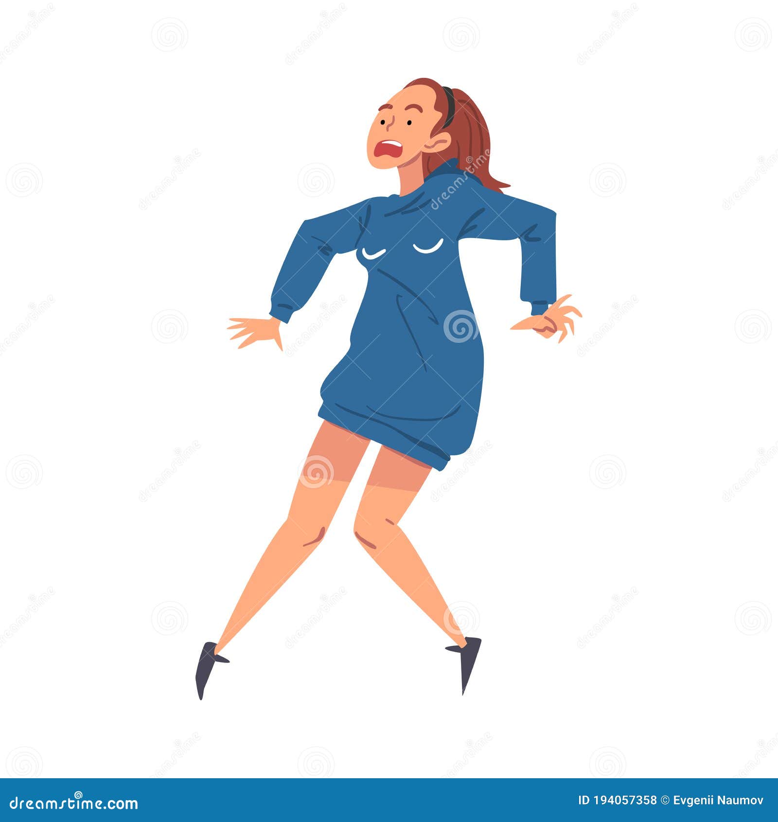 Young Woman Screaming Afraid of Something, Terrified, Scared, Shocked