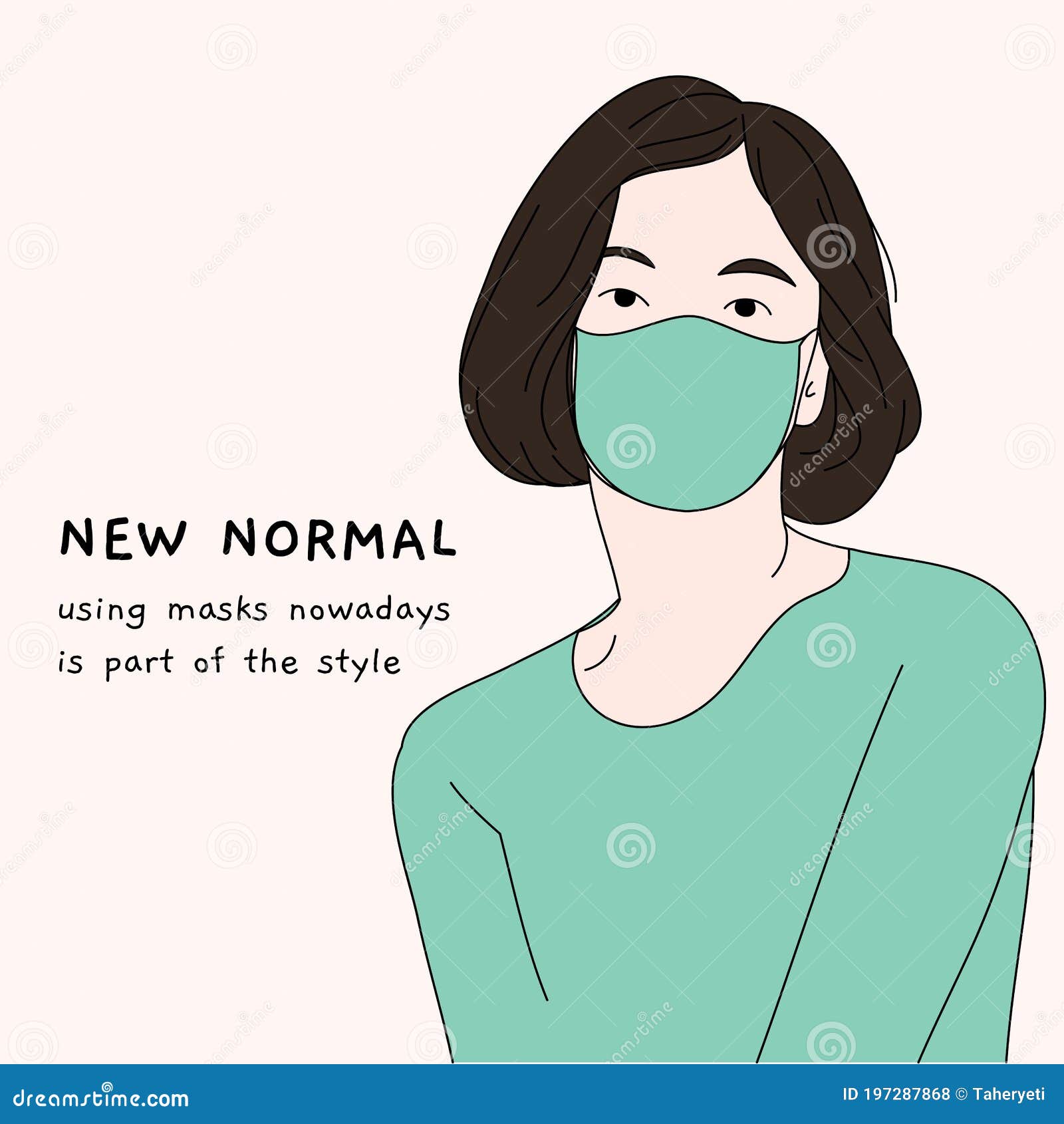 Vector Illustration New Normal Woman Short Hair Wear Face Mask Stock Vector - Illustration of influenza, hair: 197287868 Vector Illustration New Normal Woman Short Hair Wear Face Mask Stock Vector - Illustration of influenza, hair: 197287868