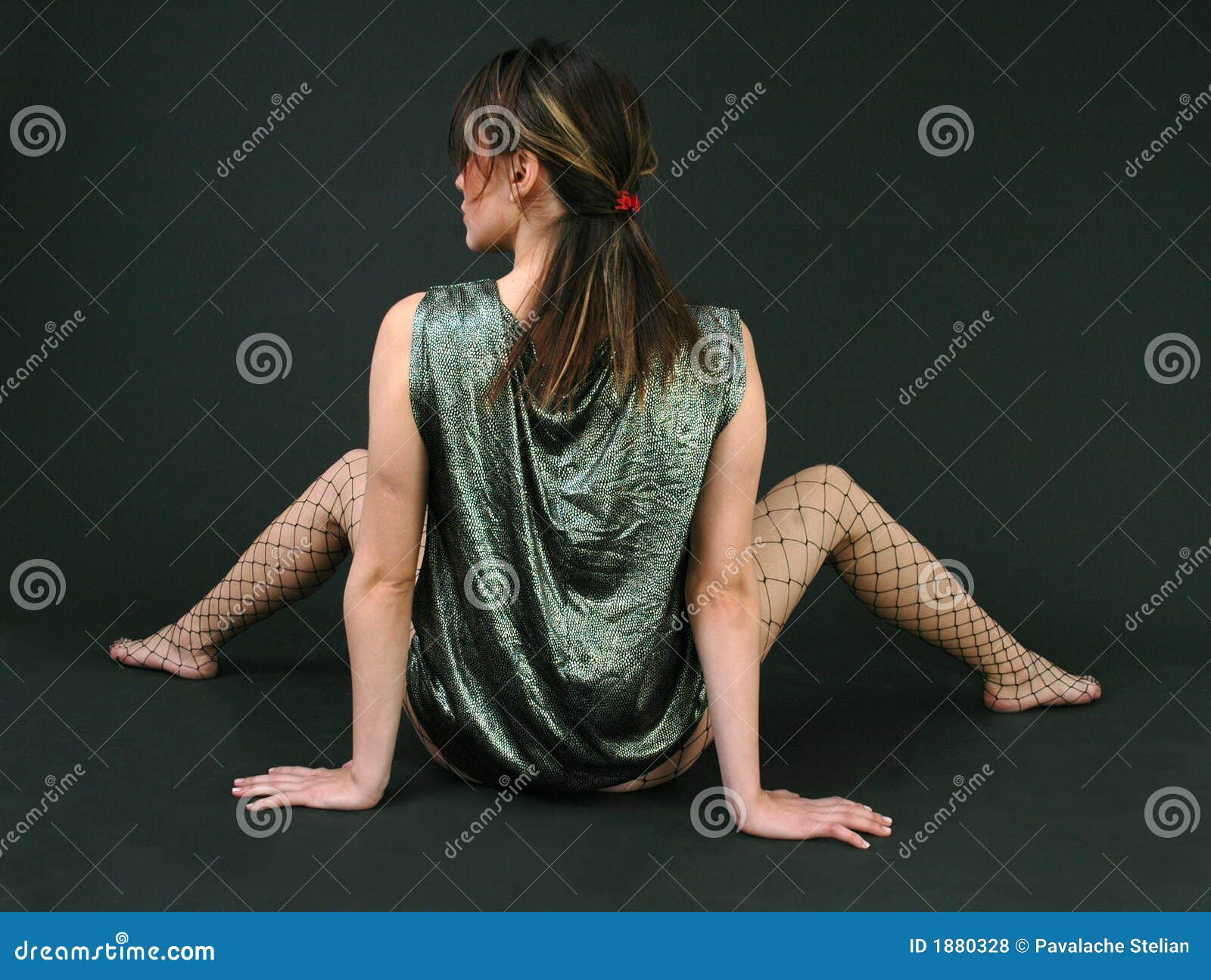 Young Woman Sitting Back View Stock Photo - Image of person, abstract