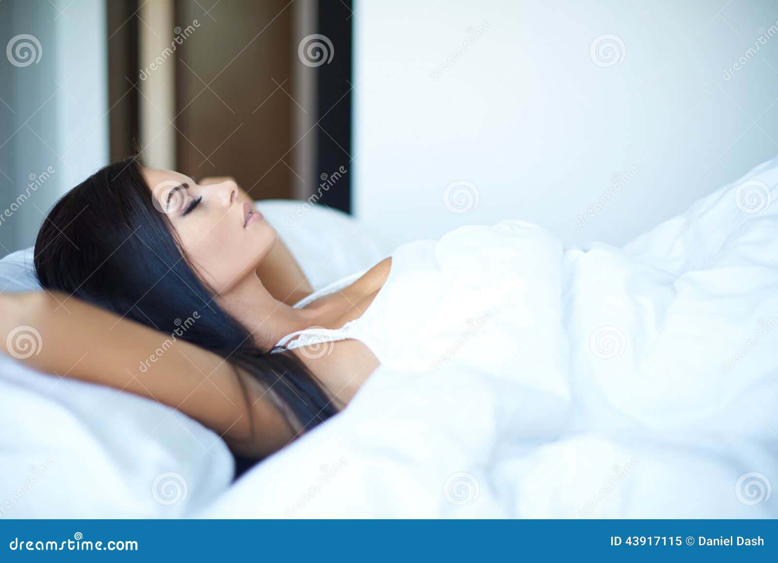 Woman Sleeping On Back