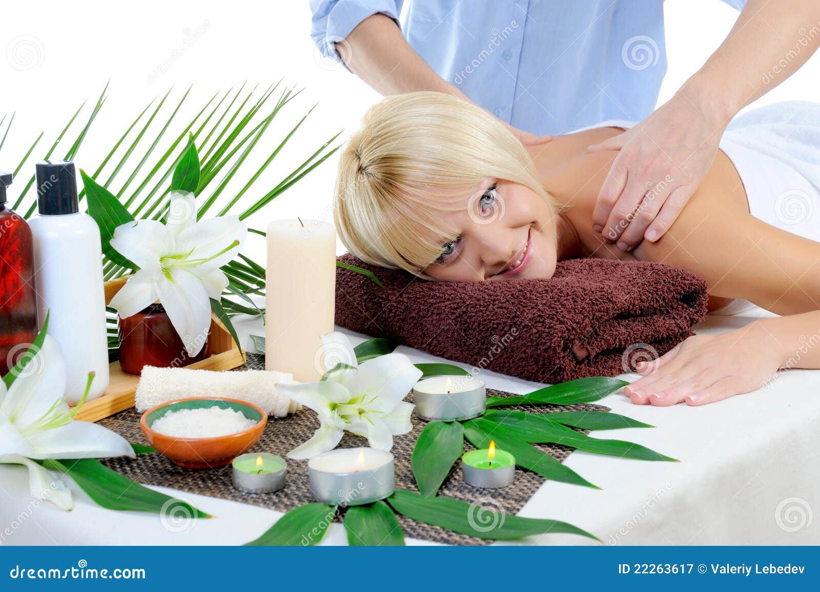 Young Woman at Spa Procedure Stock Image Image of flower, healthy