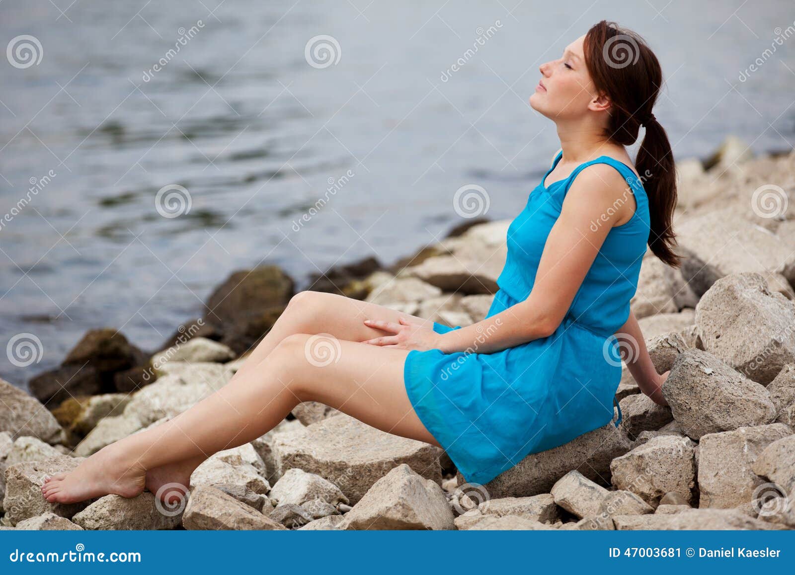 Young Woman Spends Time Outside Stock Image Image Of Young Female