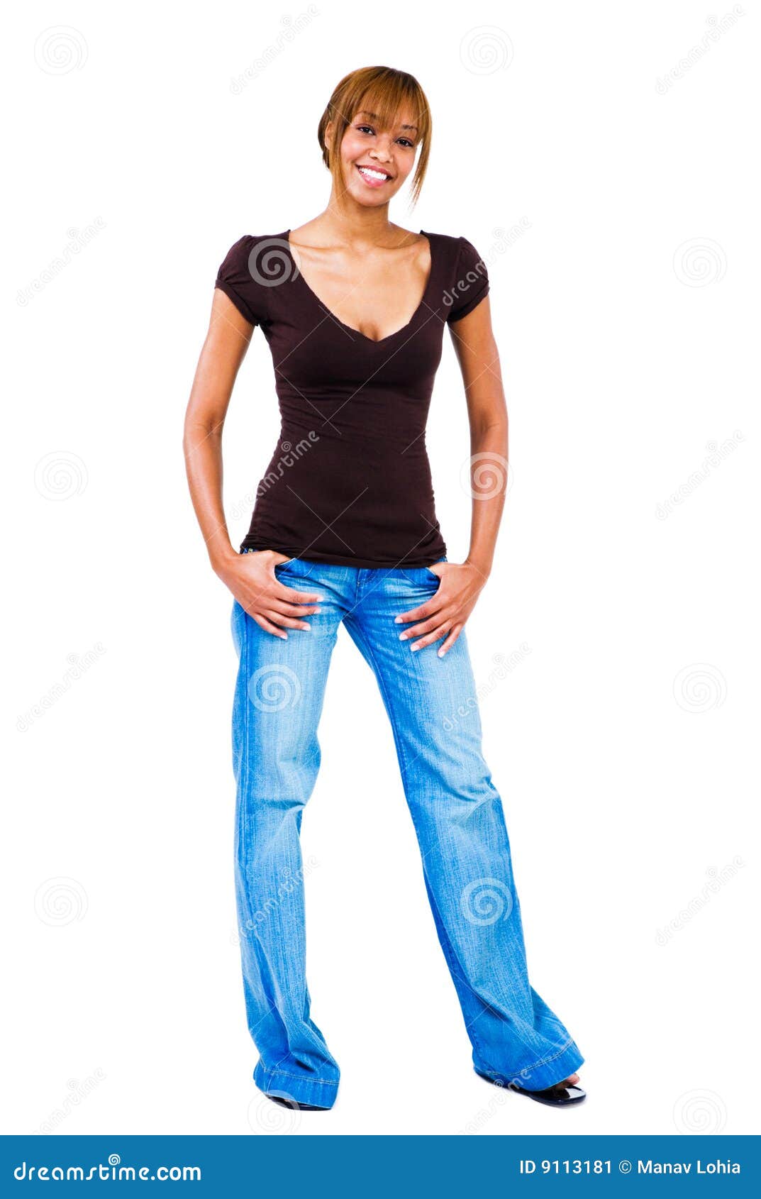 Young Woman Standing Stock Image. Image Of Elegance, Pockets - 9113181