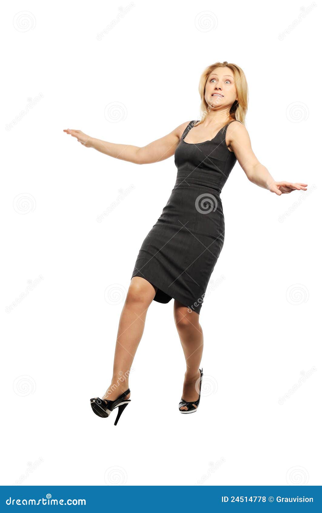 Young woman stands stock photo. Image of white, looking - 24514778