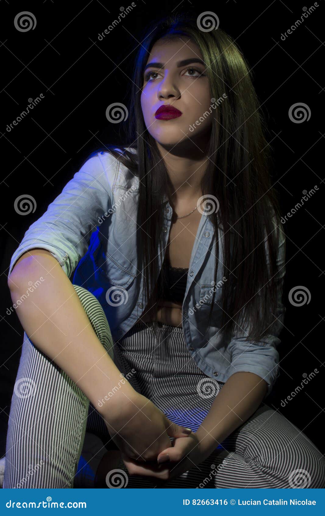 Young Woman, Studio Portrait Stock Photo Image of lady, style 82663416