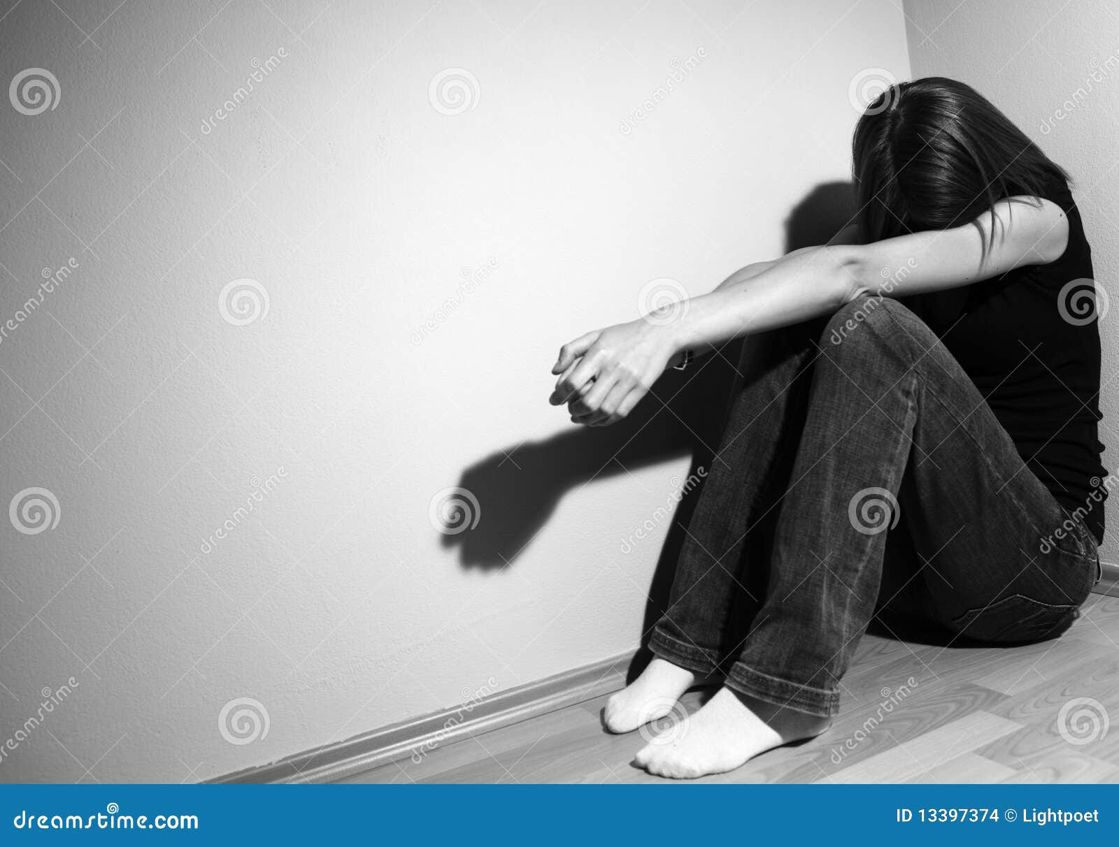 Young woman suffering from a depression