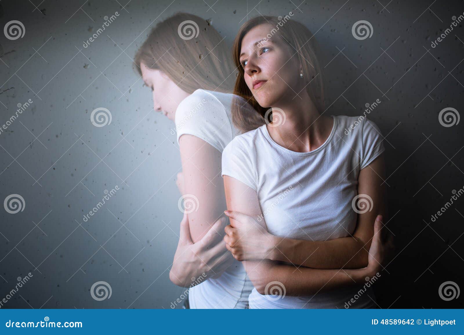 young woman suffering from a severe depression/anxiety