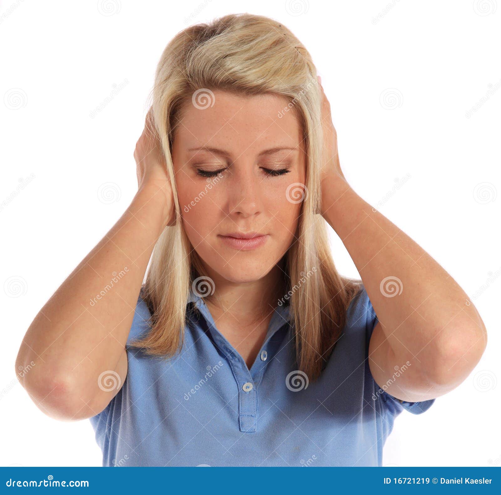 Young Woman Suffering from Tinnitus Stock Image Image of healthcare