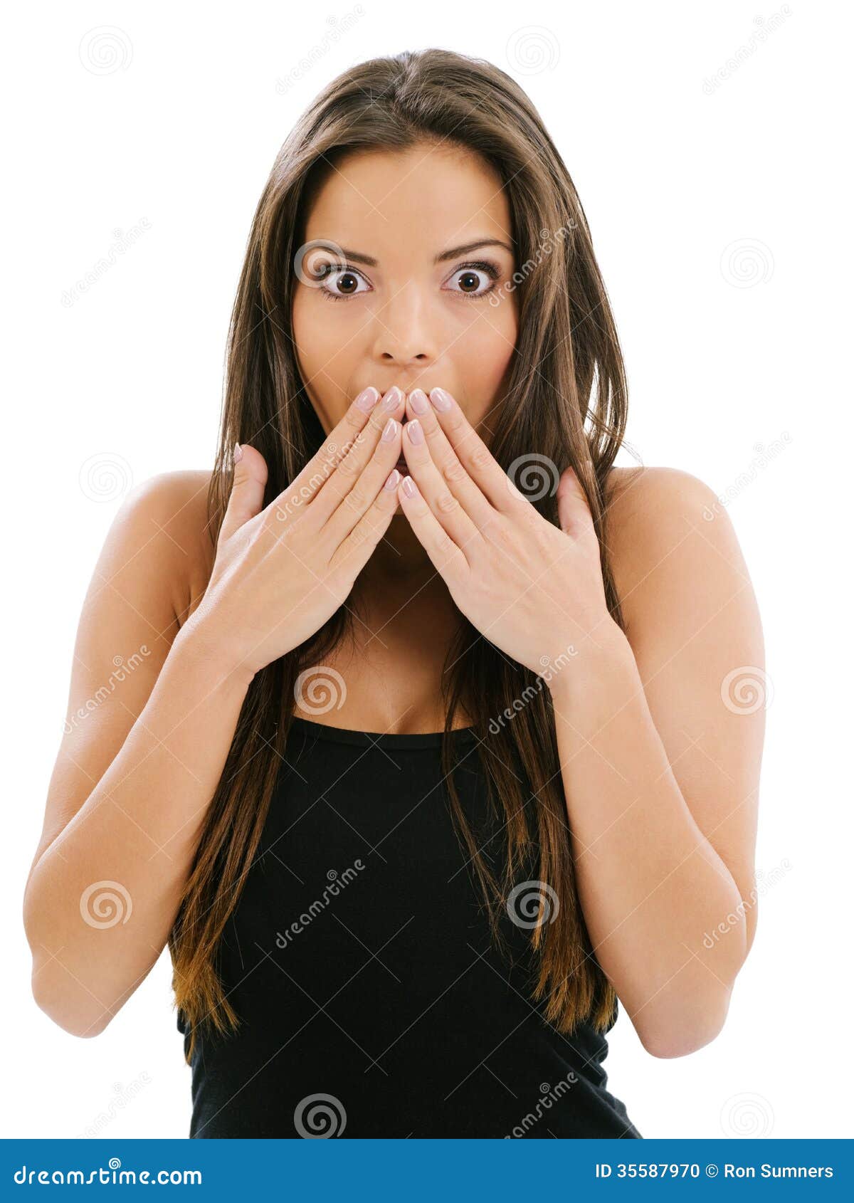 Young woman surprised stock photo. Image of model, excited - 35587970