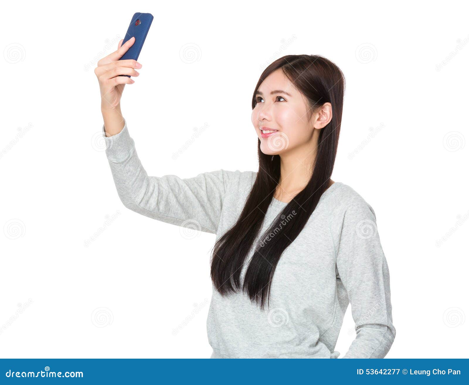 Young woman take selfie