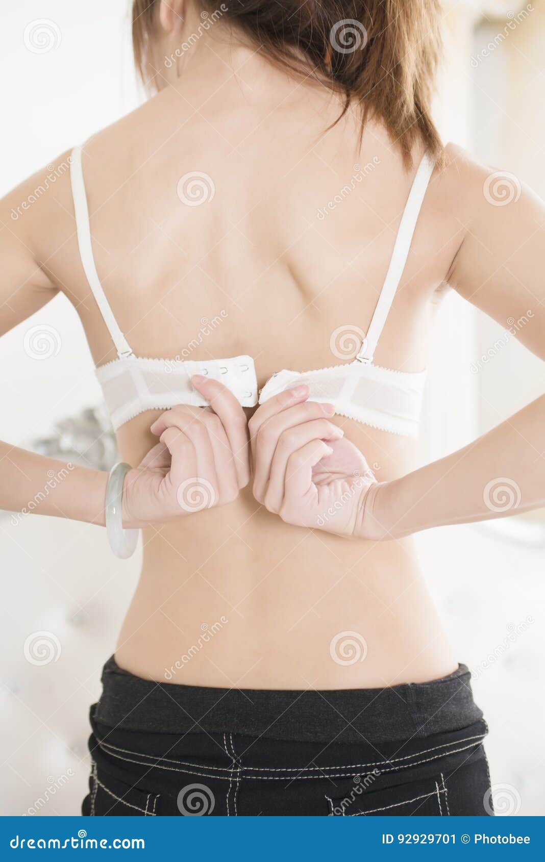 Woman Bra Undone Stock Photos - Free & Royalty-Free Stock Photos from  Dreamstime
