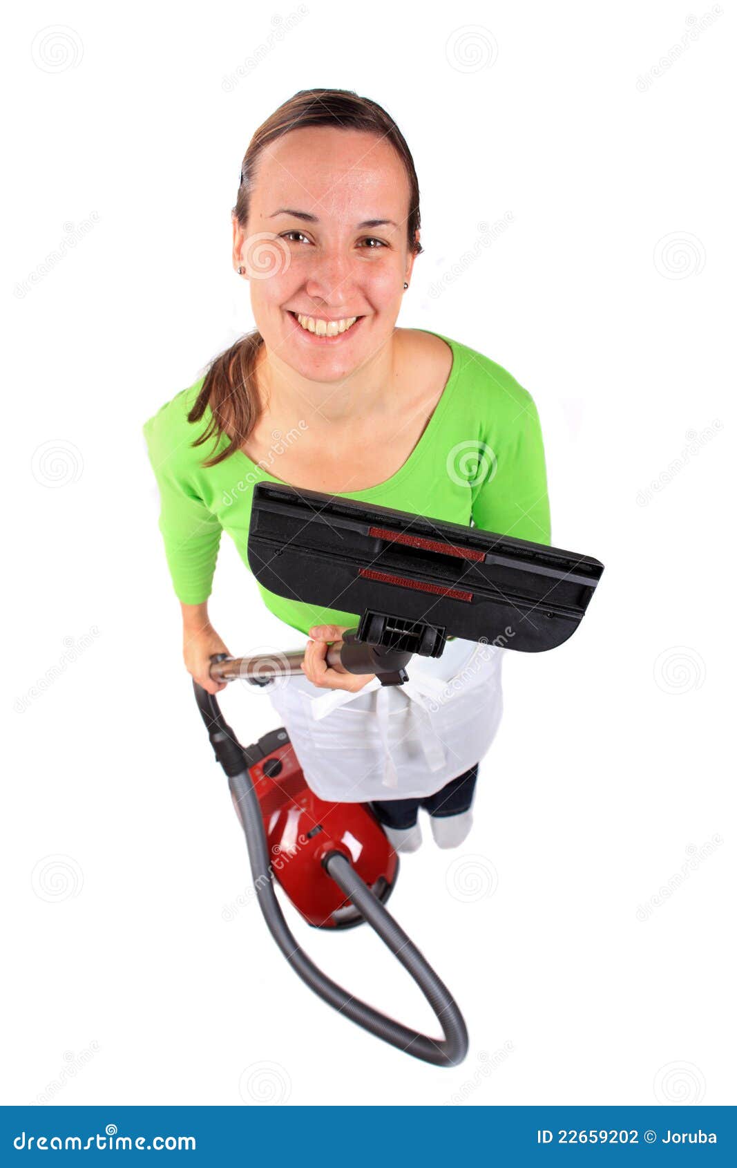 Young Woman with Vacuum Cleaner Stock Photo Image of attitude