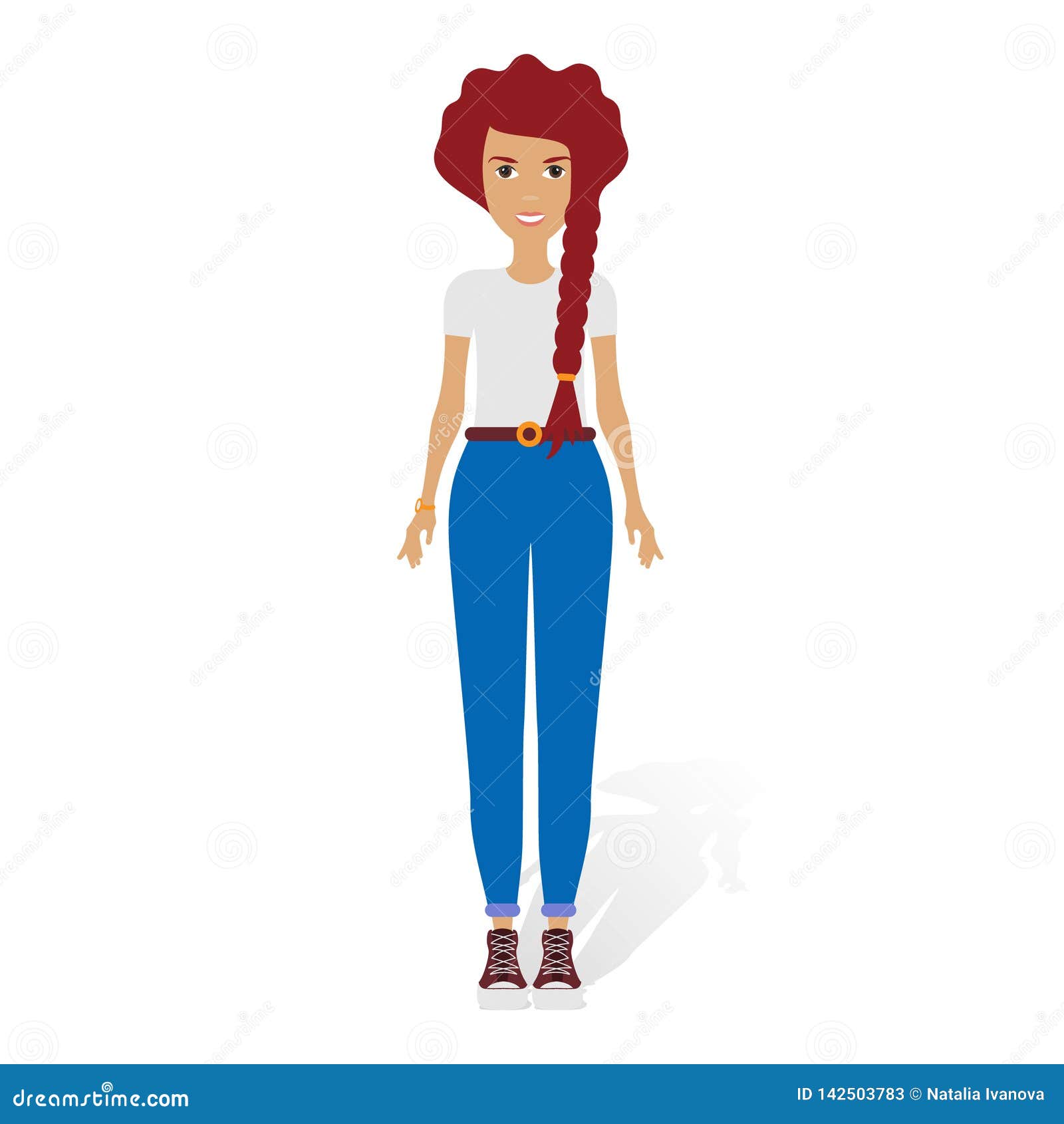 Young Woman Wearing Trendy Outfits. Female Cartoon Characters Dressed in  Modern Fashionable Clothes Stock Vector - Illustration of girlfriend, flat:  142503783