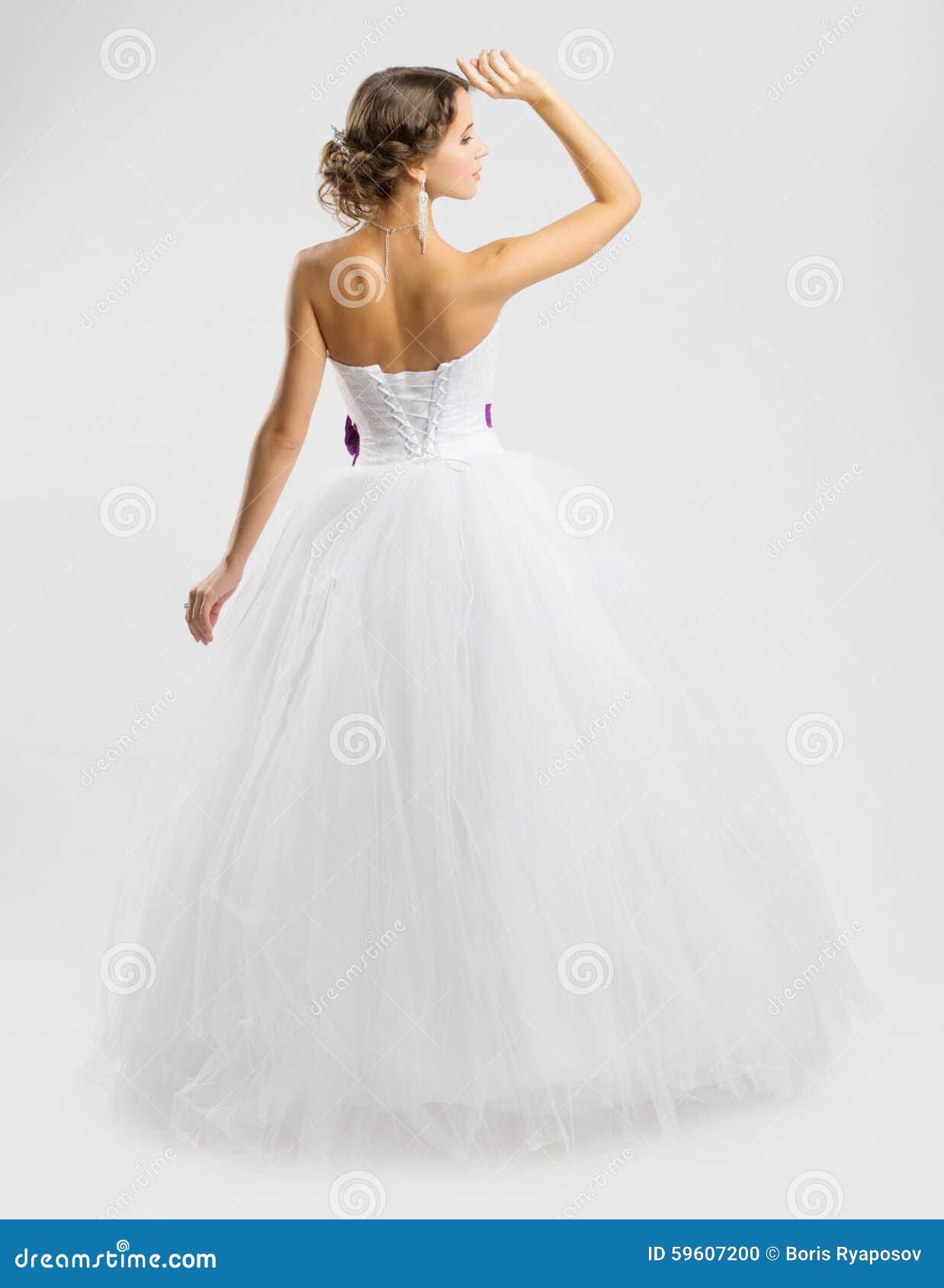 Young Woman in Wedding Dress Stock Photo - Image of bride, beautiful ...