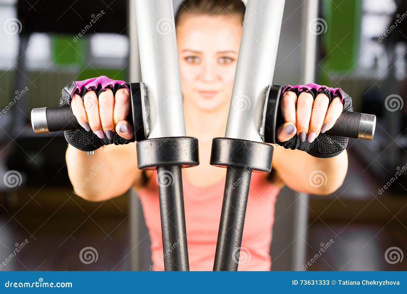 Young Woman Weight Training Stock Image Image of arms, muscular 73631333
