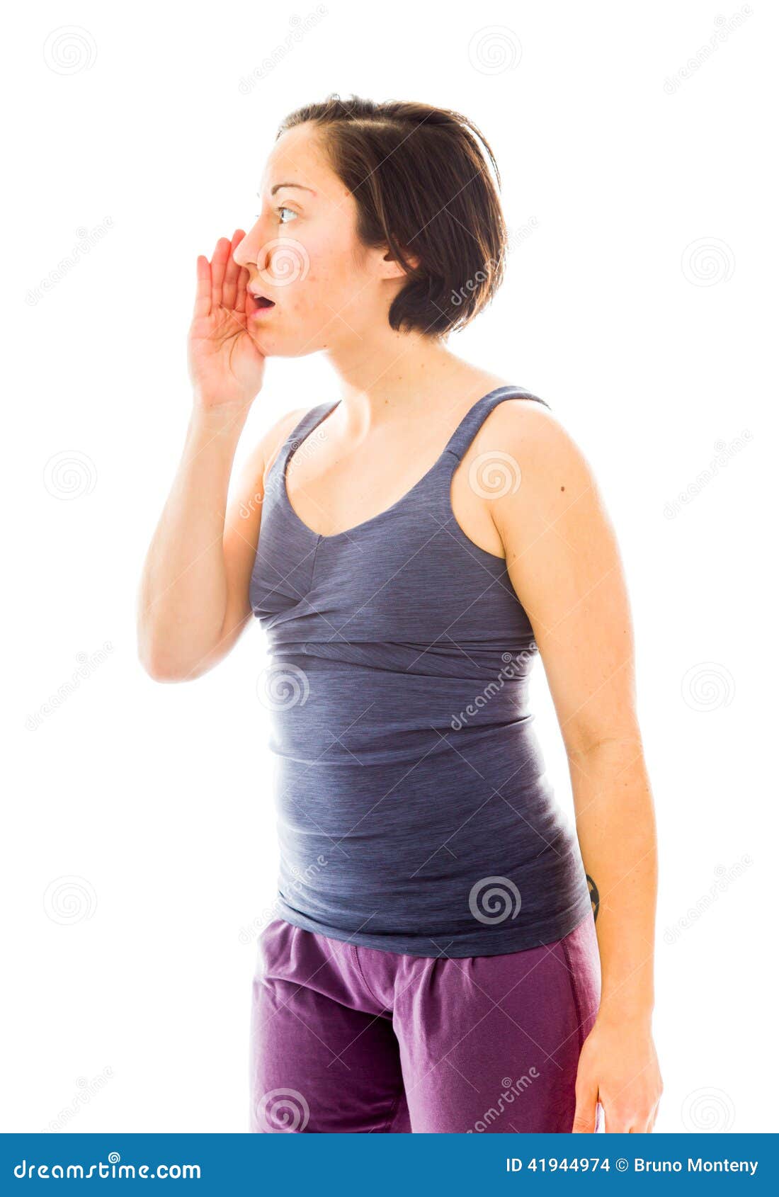 Young woman whispering stock photo. Image of sensory - 41944974