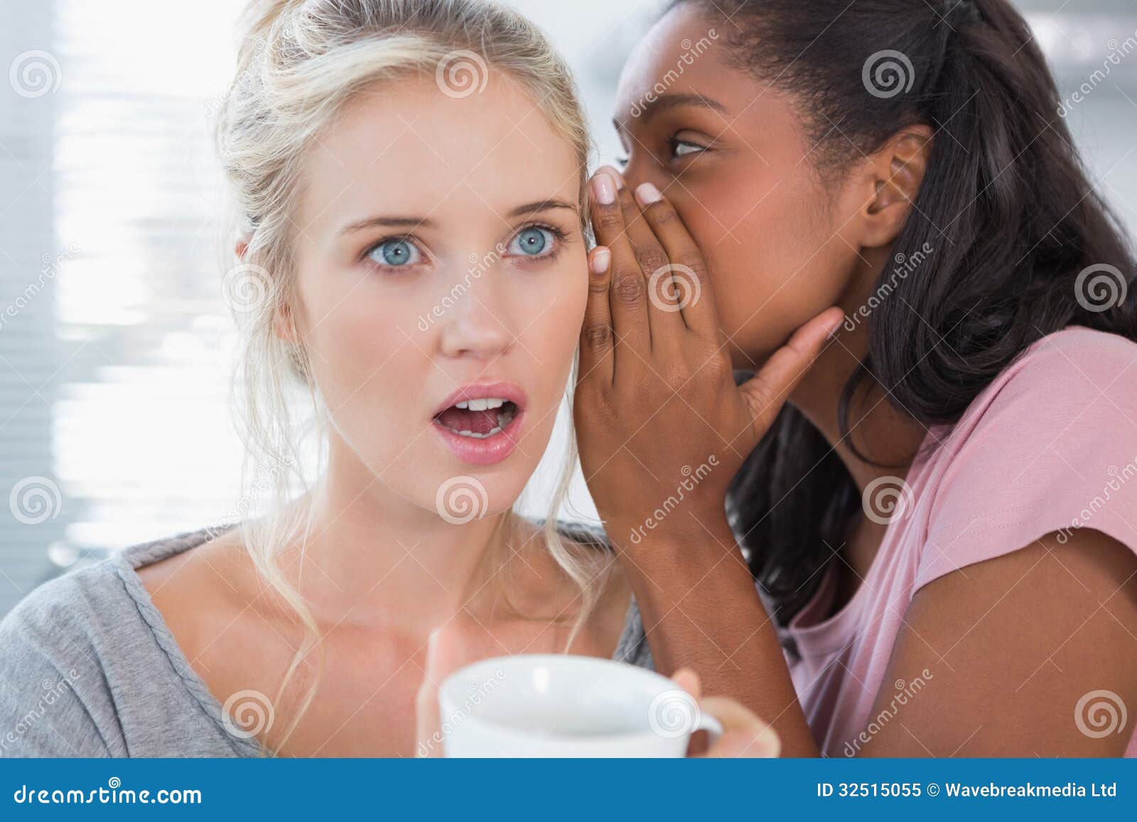 Young Woman Whispering Secret To Her Friend Stock Image Image Of