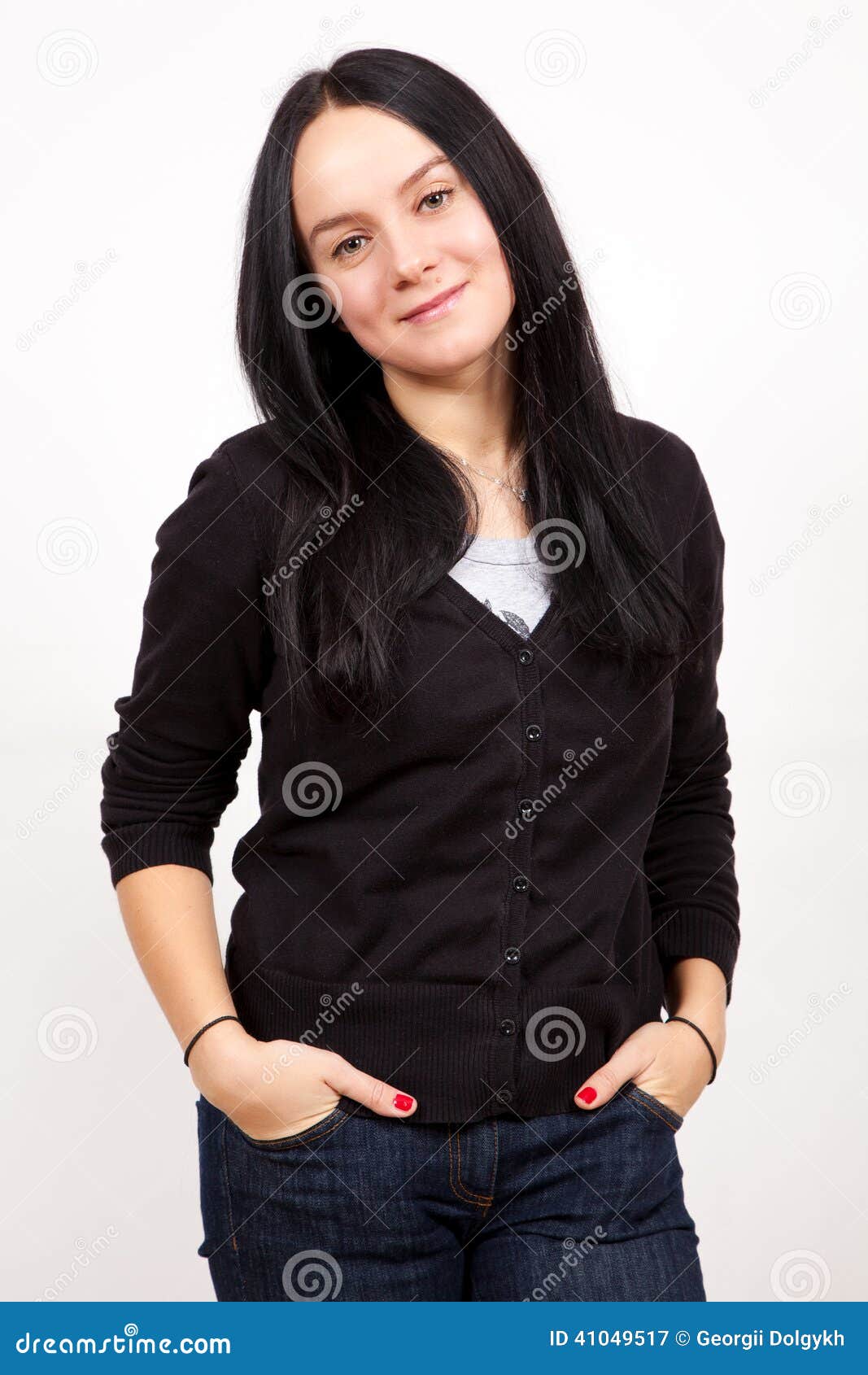 Young Woman on White Background Stock Image Image of beautiful, isolated 41049517