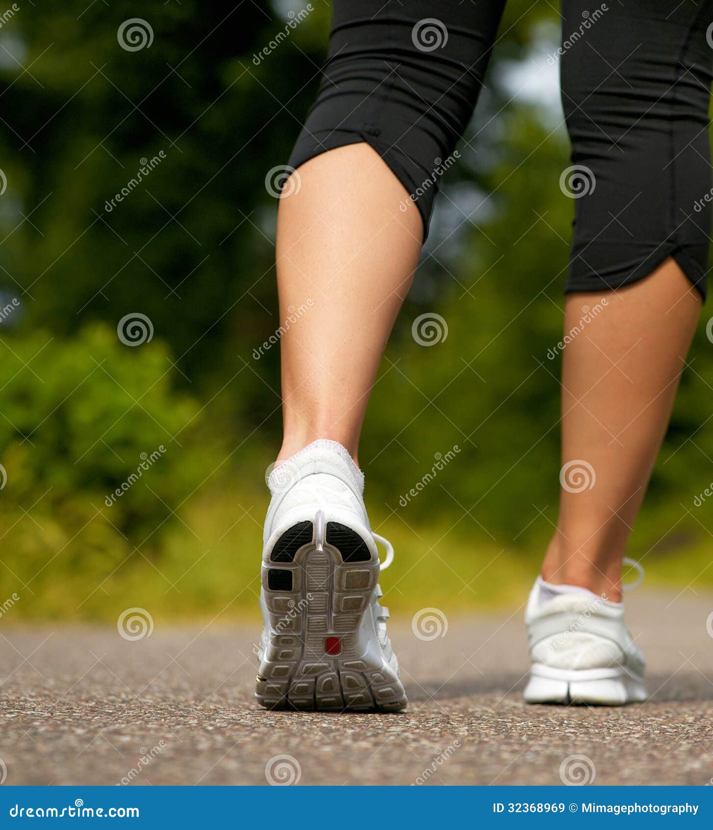 Young Woman in White Sneakers Walking Outdoors Stock Image Image of outfit, athletic 32368969