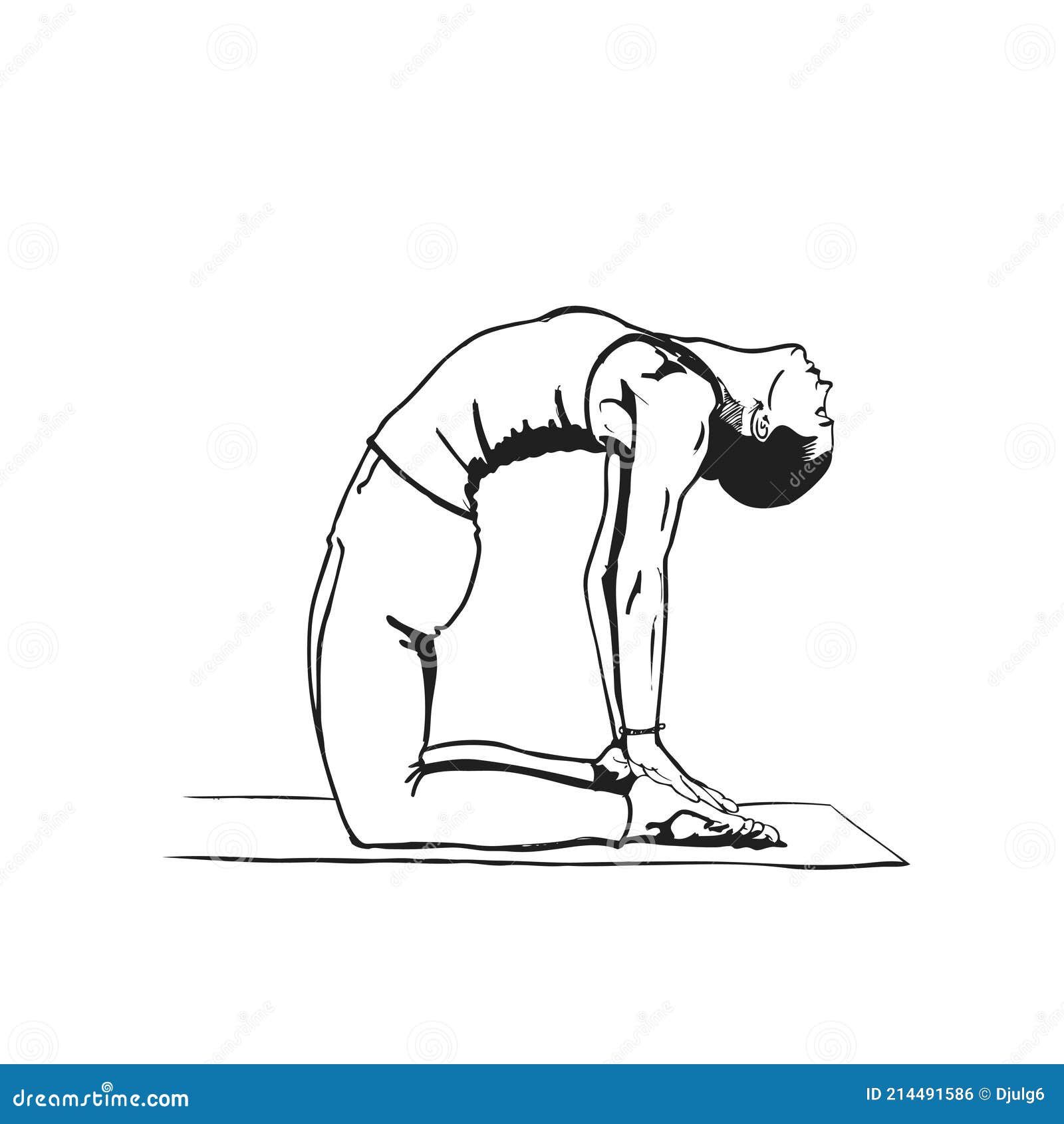 Yoga pose. Line drawing. Healthy life concept -Vector Illustration Stock  Vector by ©Elalalala.yandex.ru 537871206