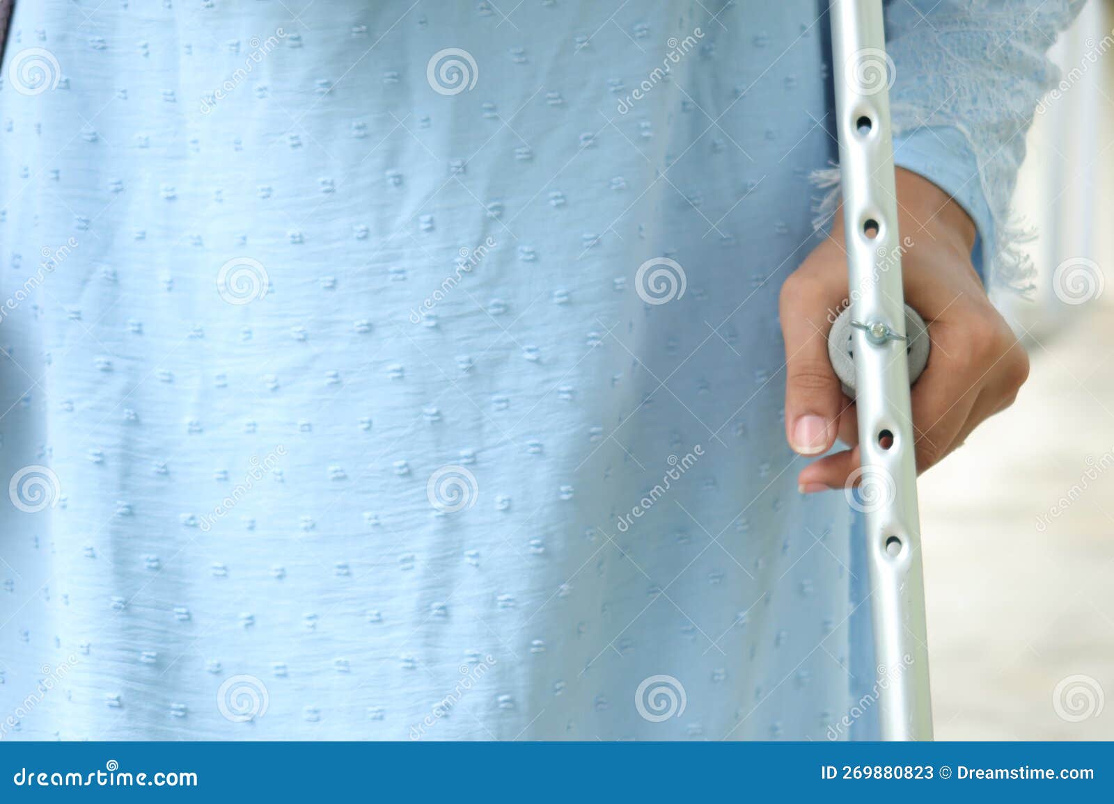 Young Women with Broken Leg on Crutches. Stock Image Image of candid
