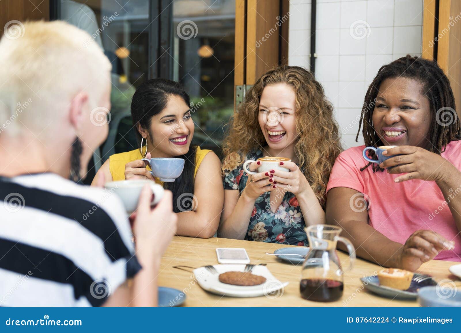 Young Women Drinking Coffee Concept Stock Photo Image of friends