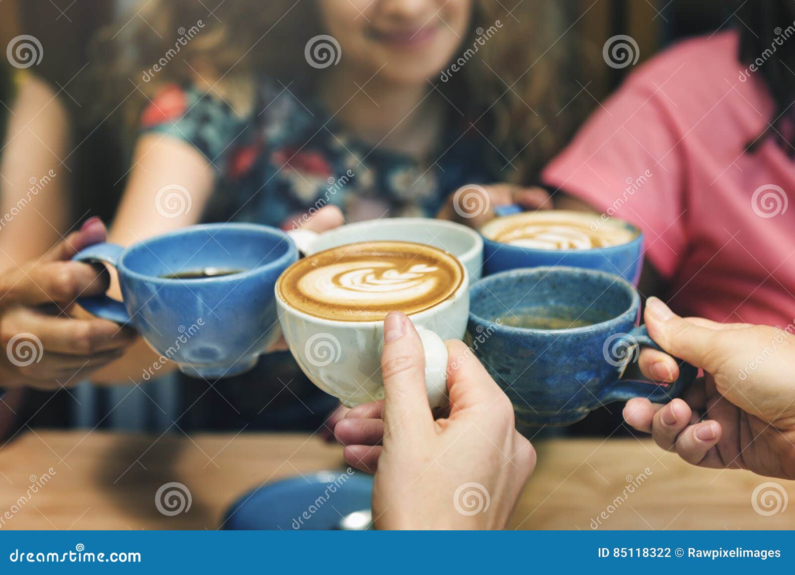 young women drinking coffee concept