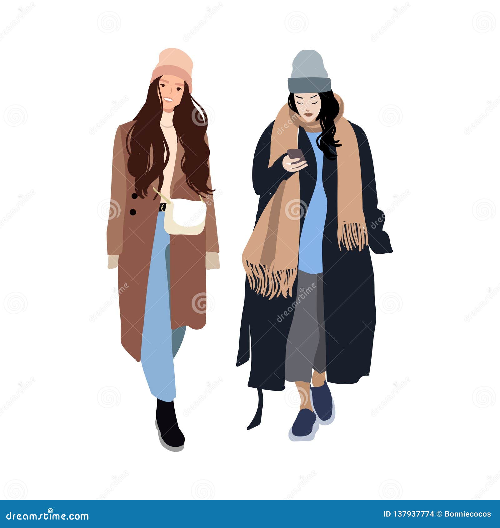 Young Women or Girls Dressed in Trendy Clothes Standing Together. Group of Friends. Female Cartoon Characters Isolated on White Stock Vector - Illustration of adult, colorful: 137937774 Young Women or Girls Dressed in Trendy Clothes Standing Together. Group of Friends. Female Cartoon Characters Isolated on White Stock Vector - Illustration of adult, colorful: 137937774