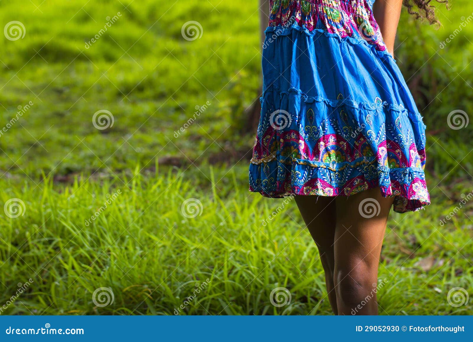 Young Women Spinning in Dress Stock Photo Image of copyspace, simple