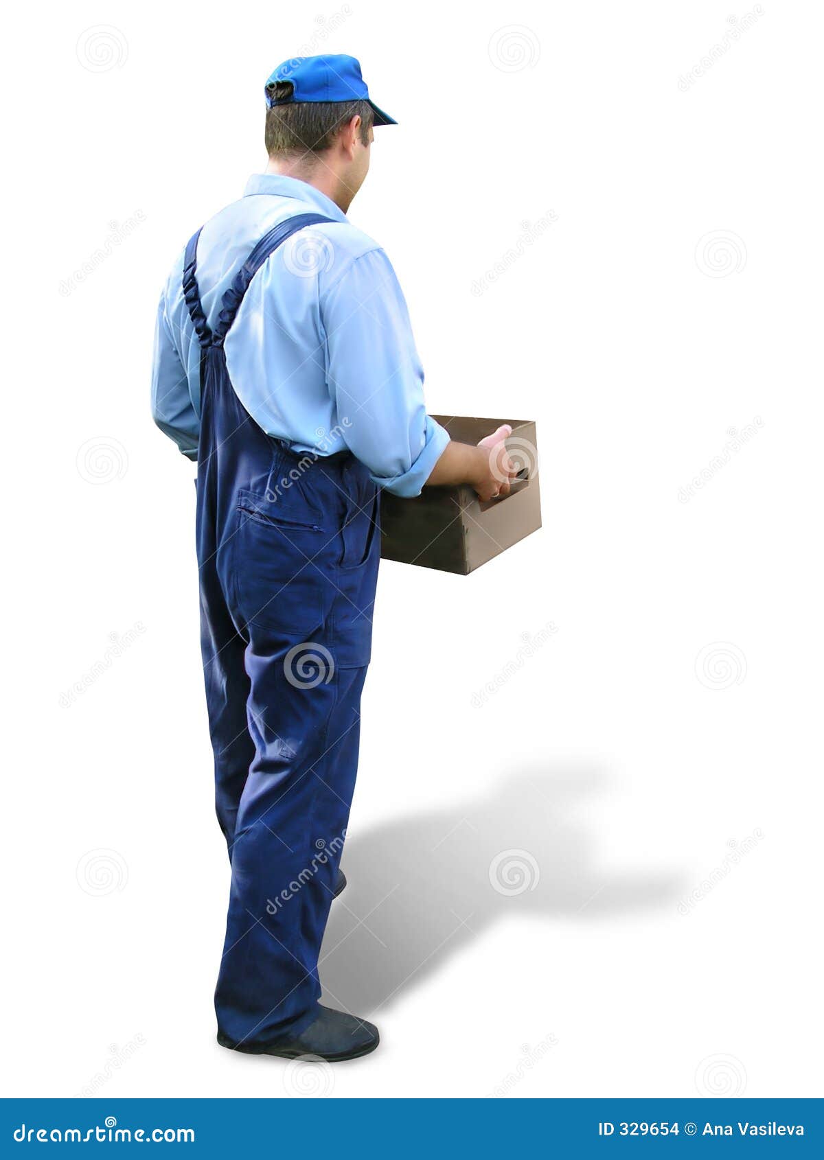 unpacking blue box