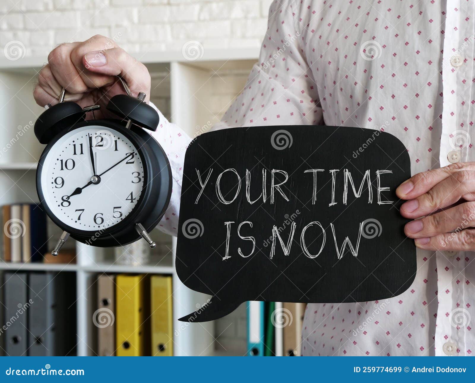 Your Time is Now is Shown Using the Text Stock Image Image of