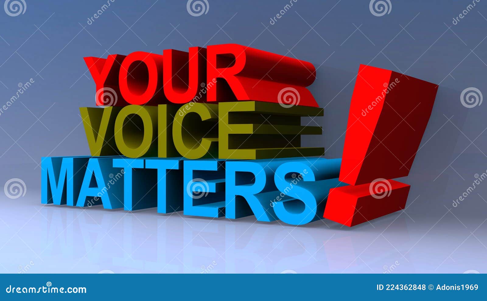 Your voice matters on blue stock illustration. Illustration of life