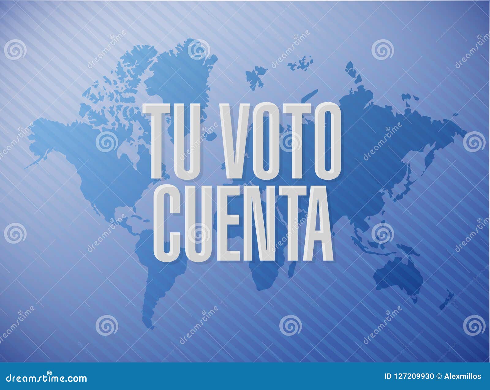 Your Vote Counts in Spanish Message Concept Stock Illustration
