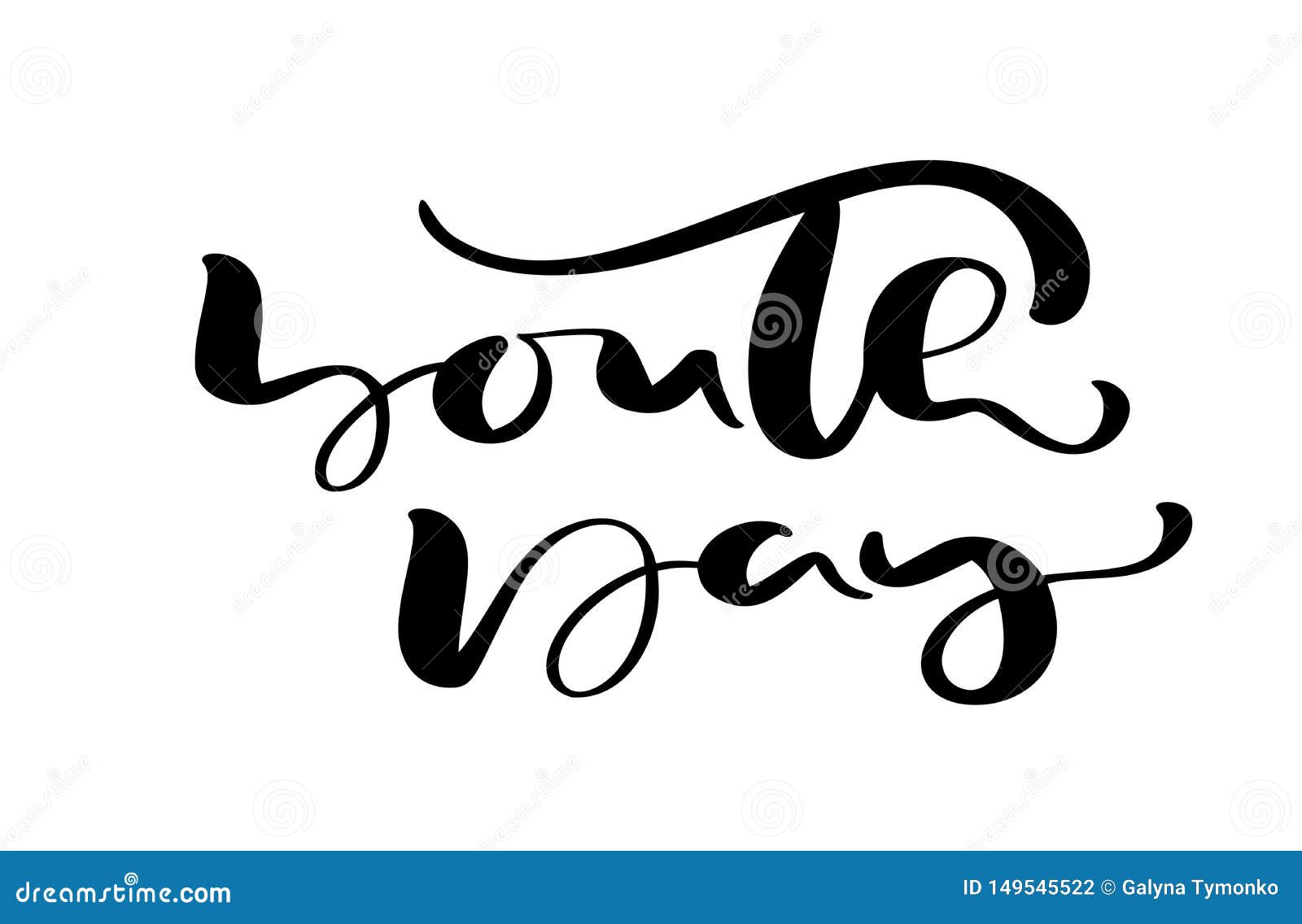 Youth Day Vector Calligraphy Lettering Phrase For ...