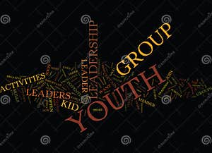 Youth Leadership Activities Text Background Word Cloud Concept Stock 