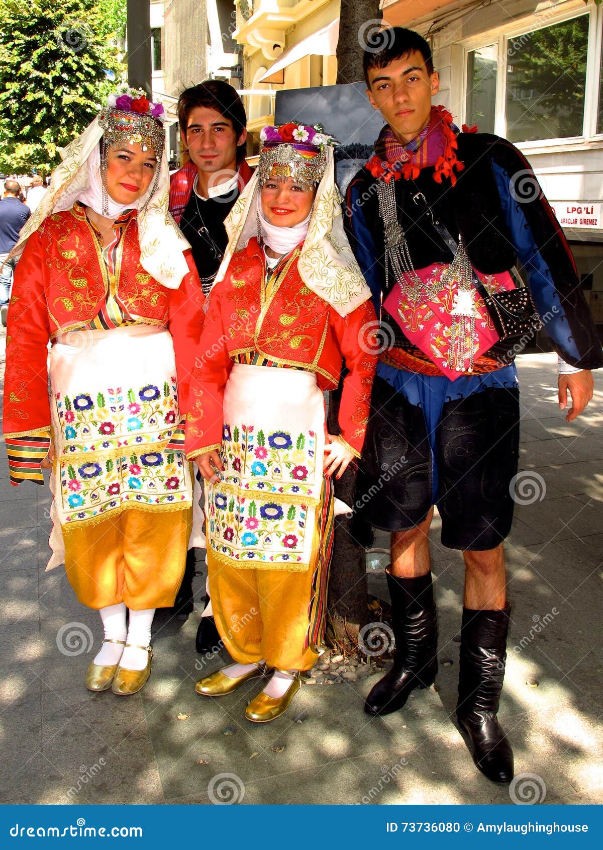 Youths in Traditional Turkish Dress Istanbul, Turkey Editorial