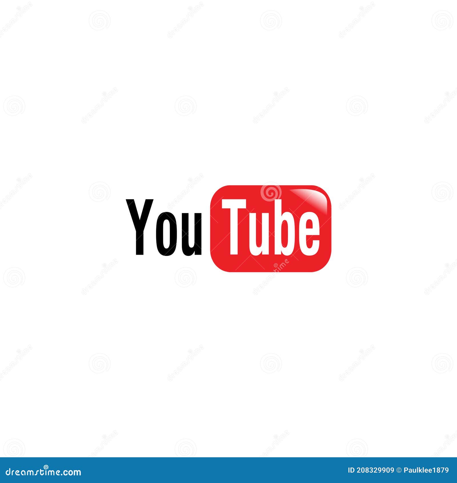 Youtube Logo Editorial Illustrative on White Background Editorial Stock ...