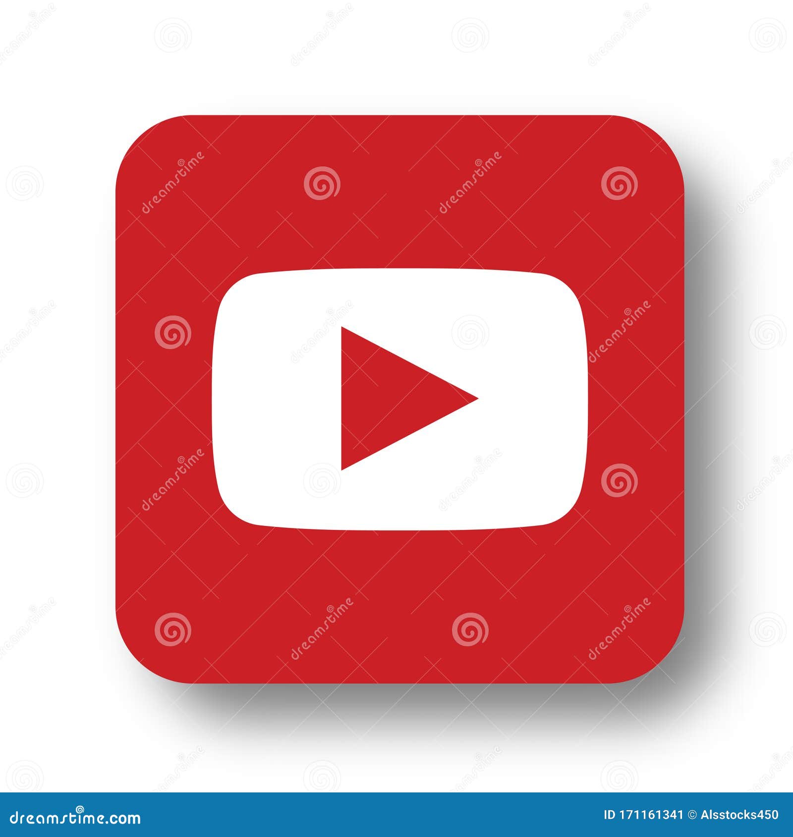 Youtube logo icon editorial photo. Illustration of badge - 171161341