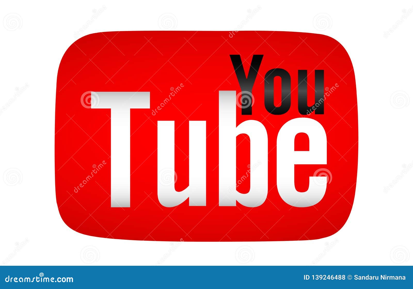 Youtube Text with Logo Icon Editorial Stock Photo - Illustration of ...