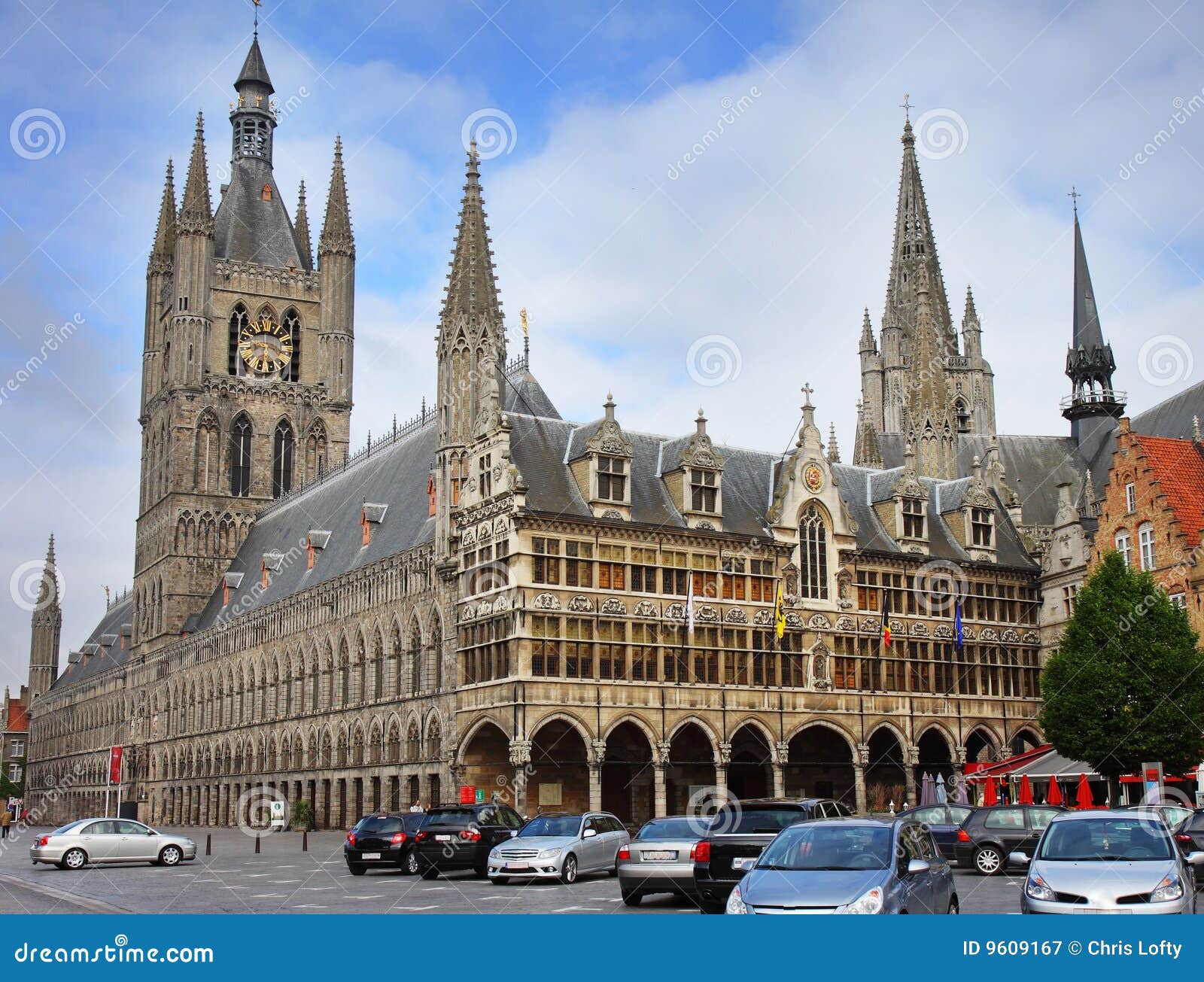 Ypres Town in Belgium stock image. Image of cars, architecture - 9609167