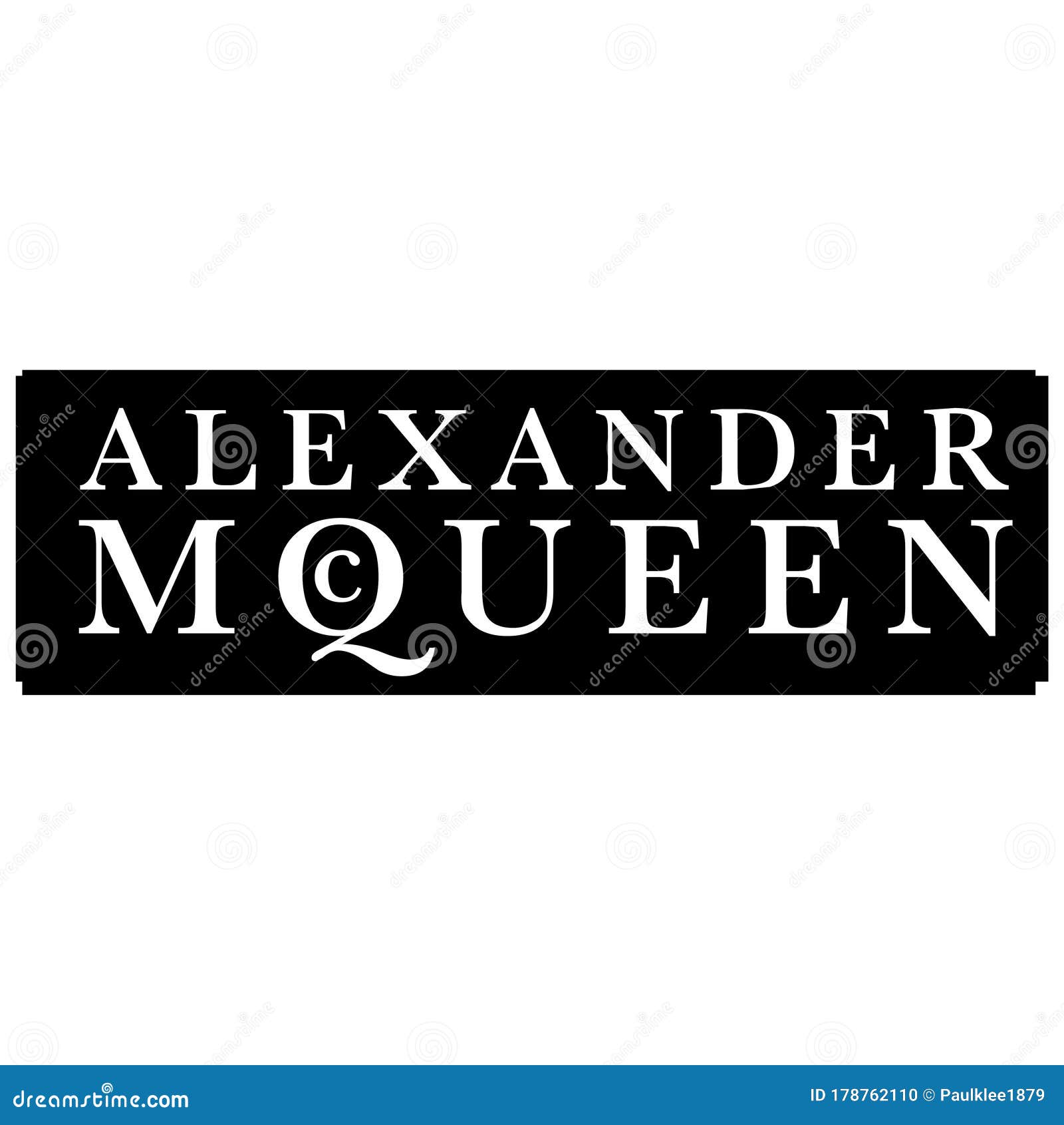 Alexander McQueen Logo Vector Illustration Editorial Image - Illustration  of symbol, illustrative: 178762110