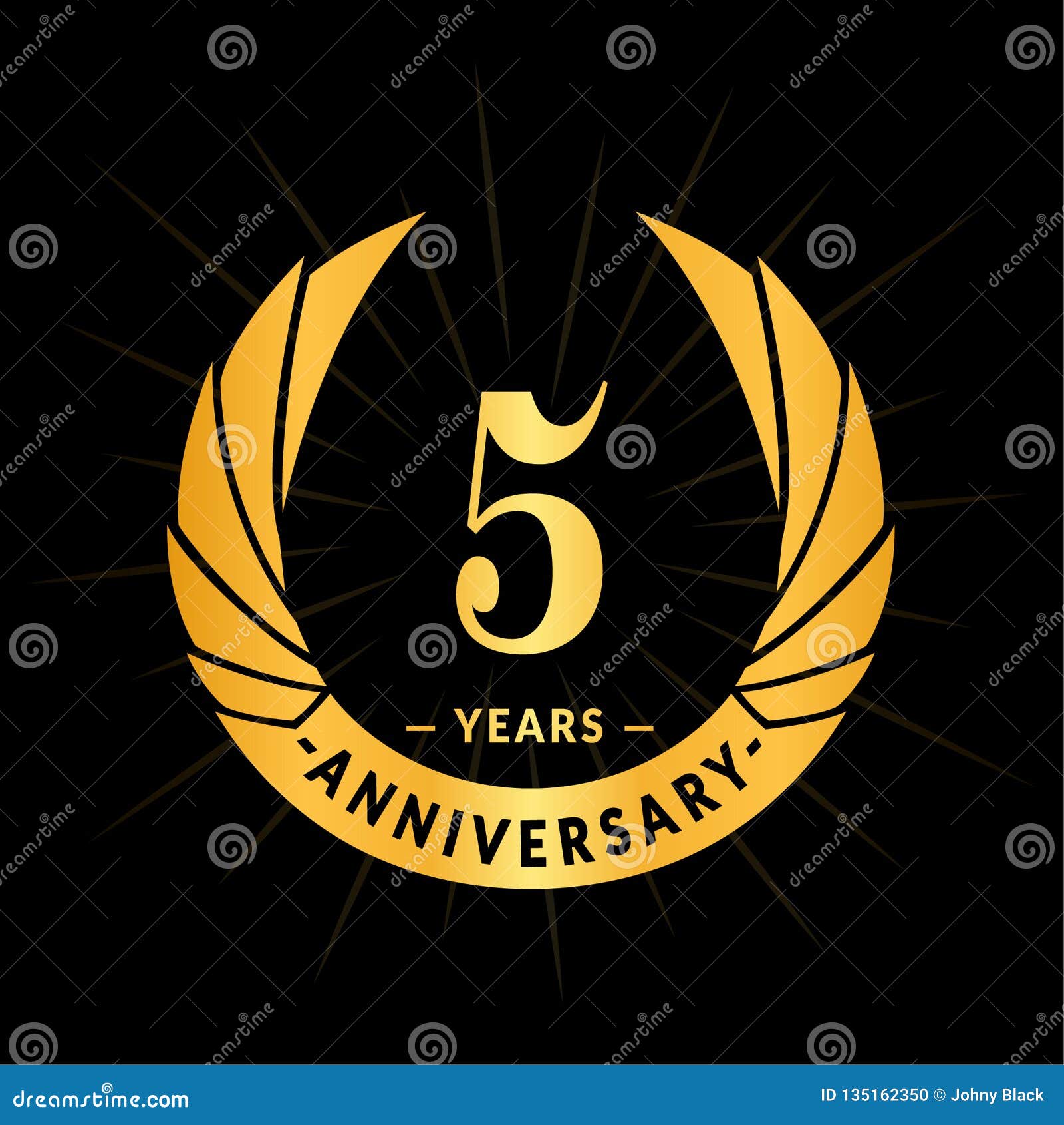 5 years anniversary design
