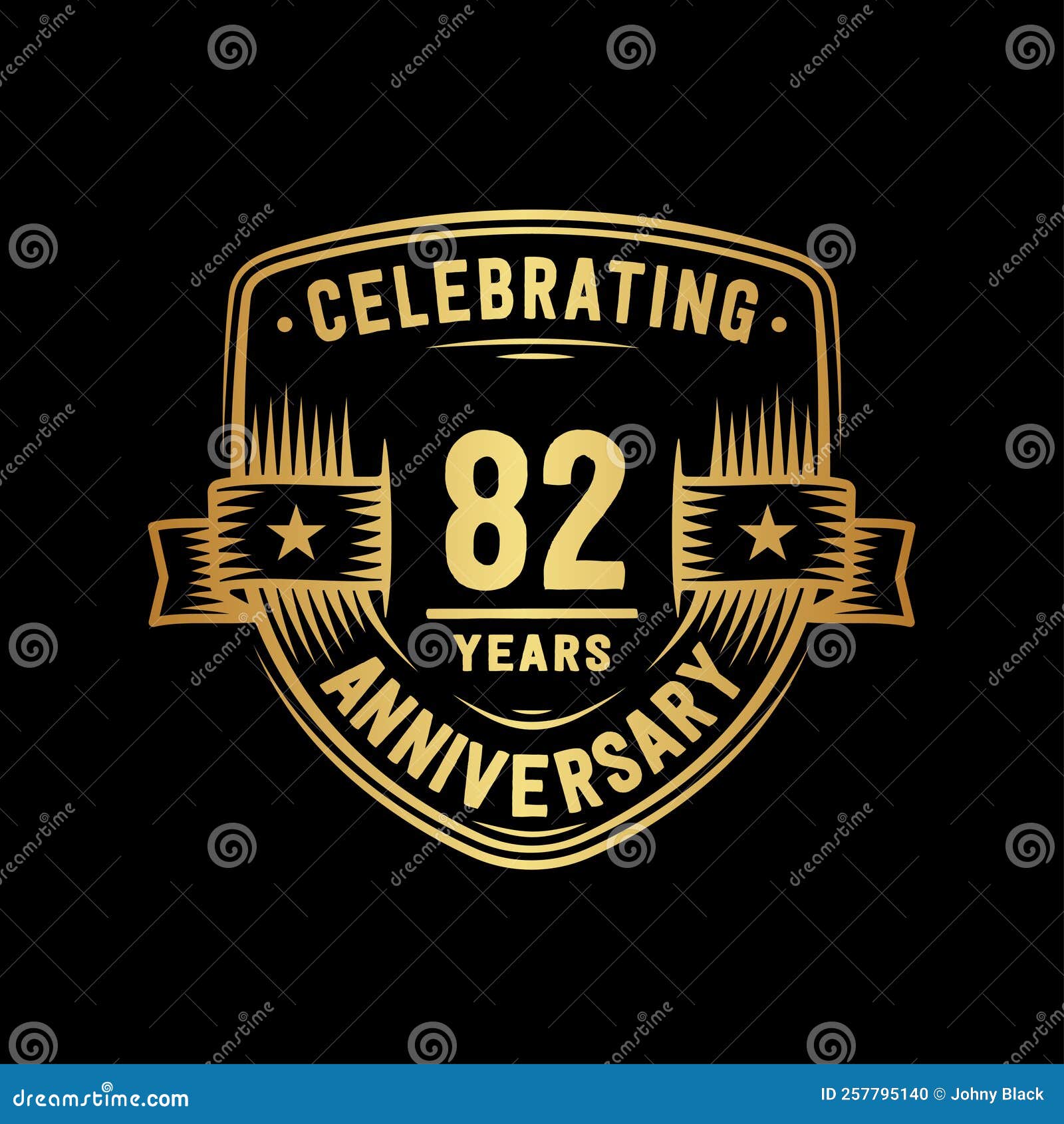 82 years anniversary celebration shield  template. 82nd annivesary logo.  and .r