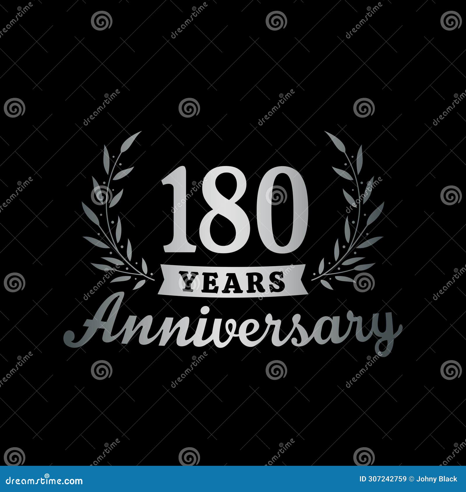 180 years anniversary celebration logotype. 180th anniversary logo.  and .