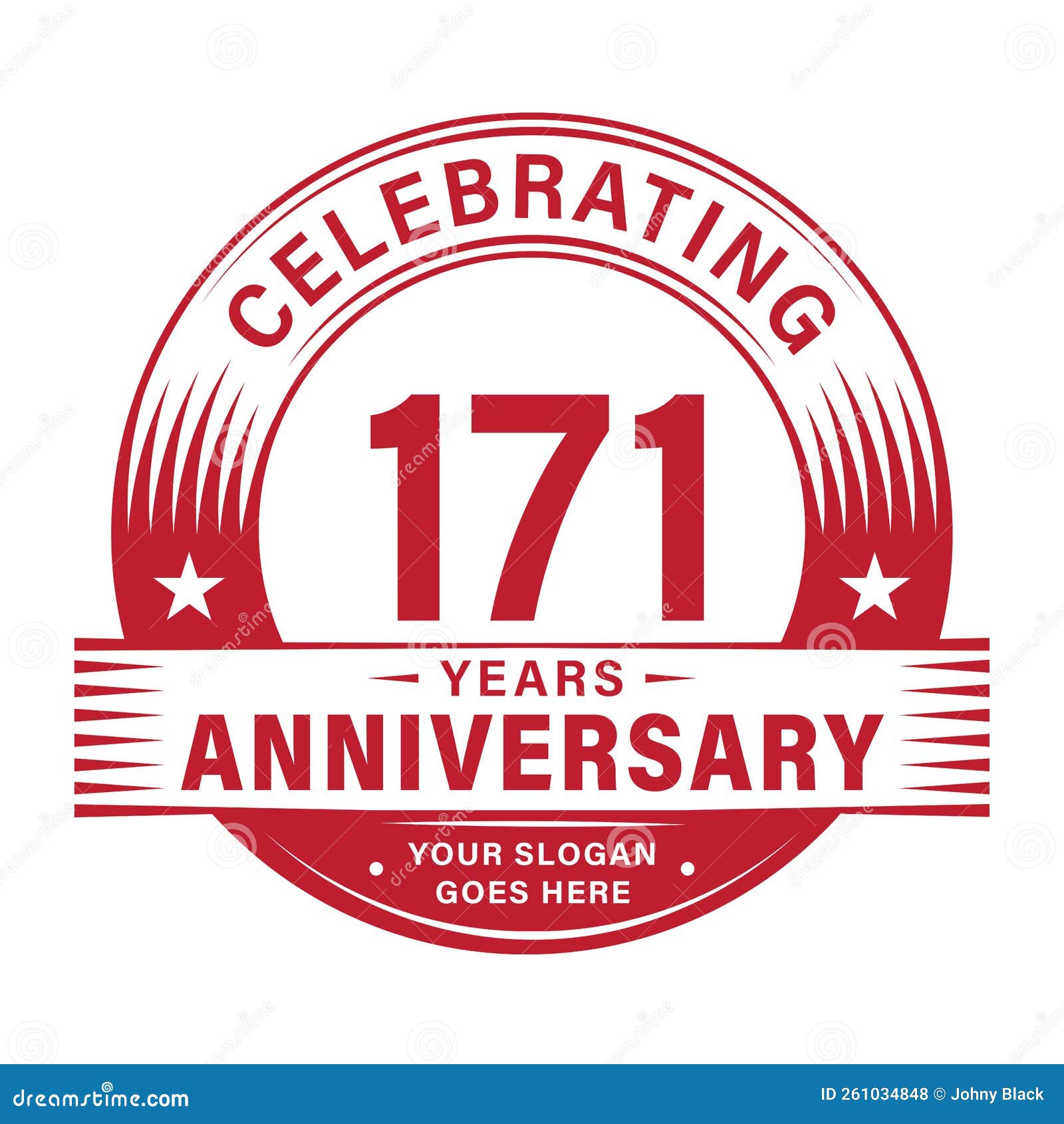 171 Years Anniversary Celebration Design Template. 171st Logo Vector ...