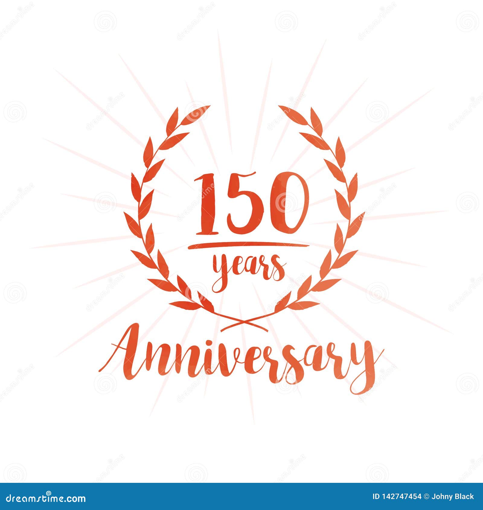 150 Years Anniversary Design Template. 150th Years Anniversary