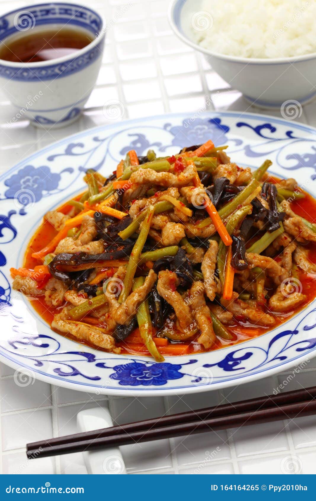 Yu Xiang Rou Si, Sichuan Shredded Pork Stock Image - Image of sweet ...